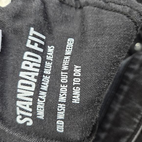 Buck Mason USA Standard Fit Jeans Sz 36x 32.5 Black Denim Button Fly - Picture 11 of 12